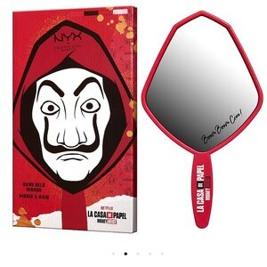 NYX La Casa De Papel (Money Heist) Red Handheld Collectible Mirror. NWT.